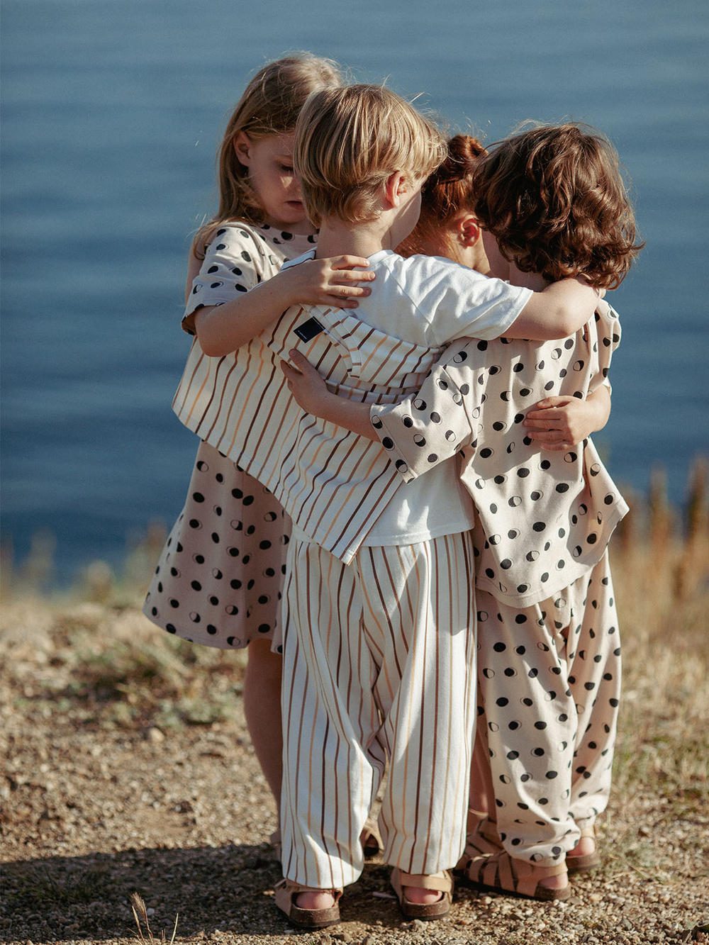 Брюки оверсайз Mjölk Ecru Stripes