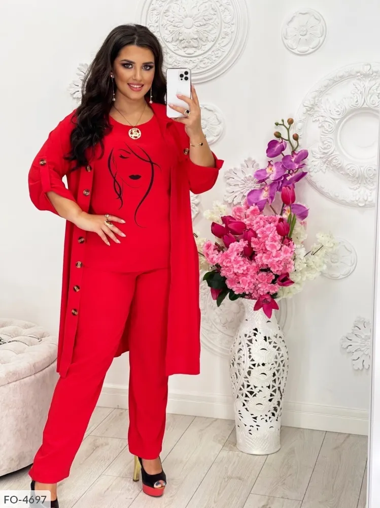 Костюм тройка FO-4697 Фабрика Моды