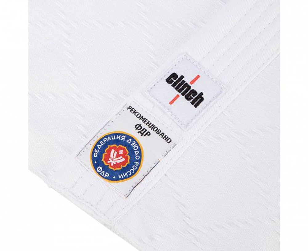 C333 Кимоно для дзюдо подростковое Clinch Judo Silver FDR белое