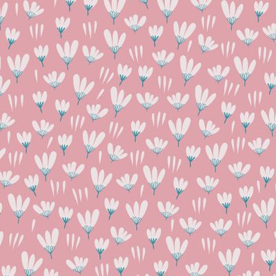 ромашки на розовом