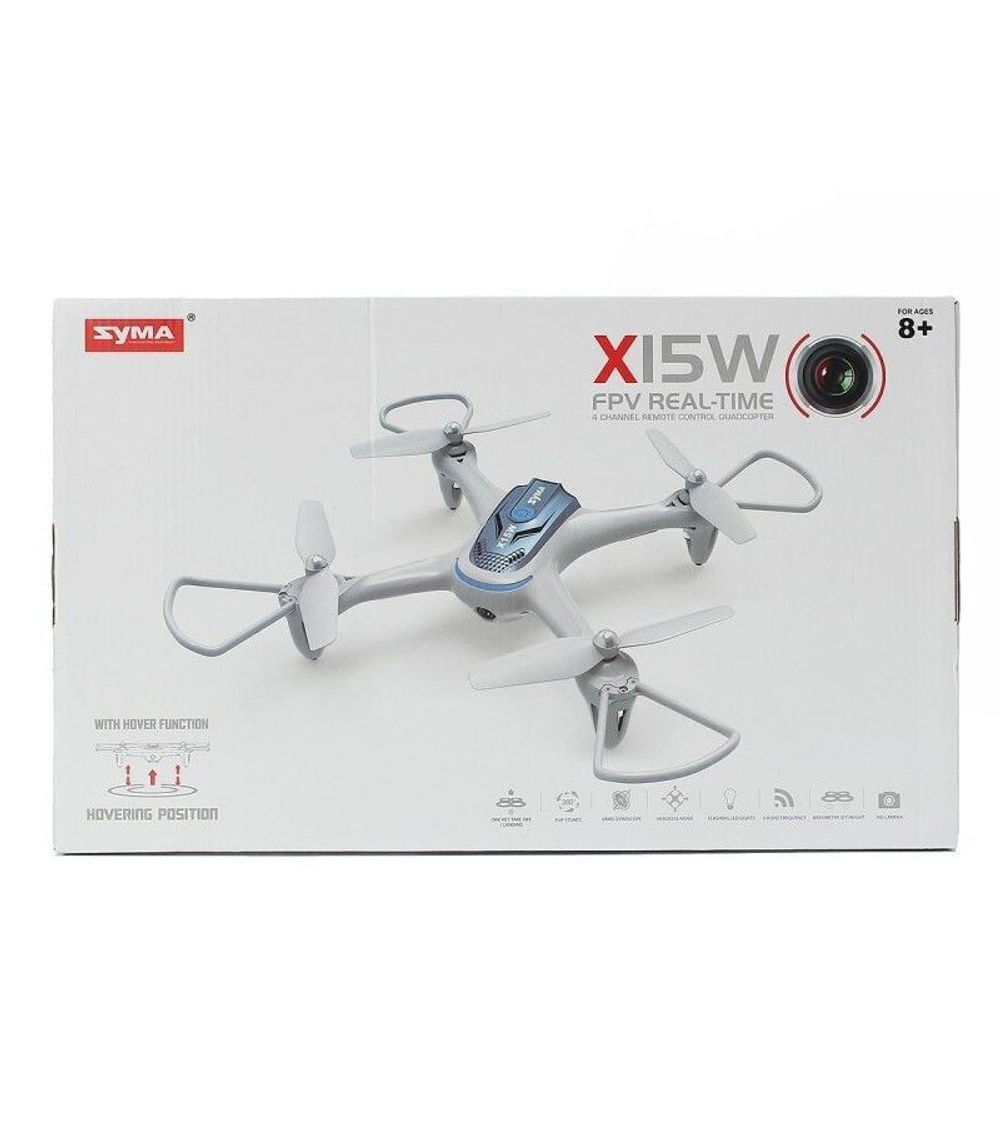 Р/У квадрокоптер Syma X15WPRO с FPV трансляцией Wi-Fi, камера 1Мп (HD), 2.4G RTF