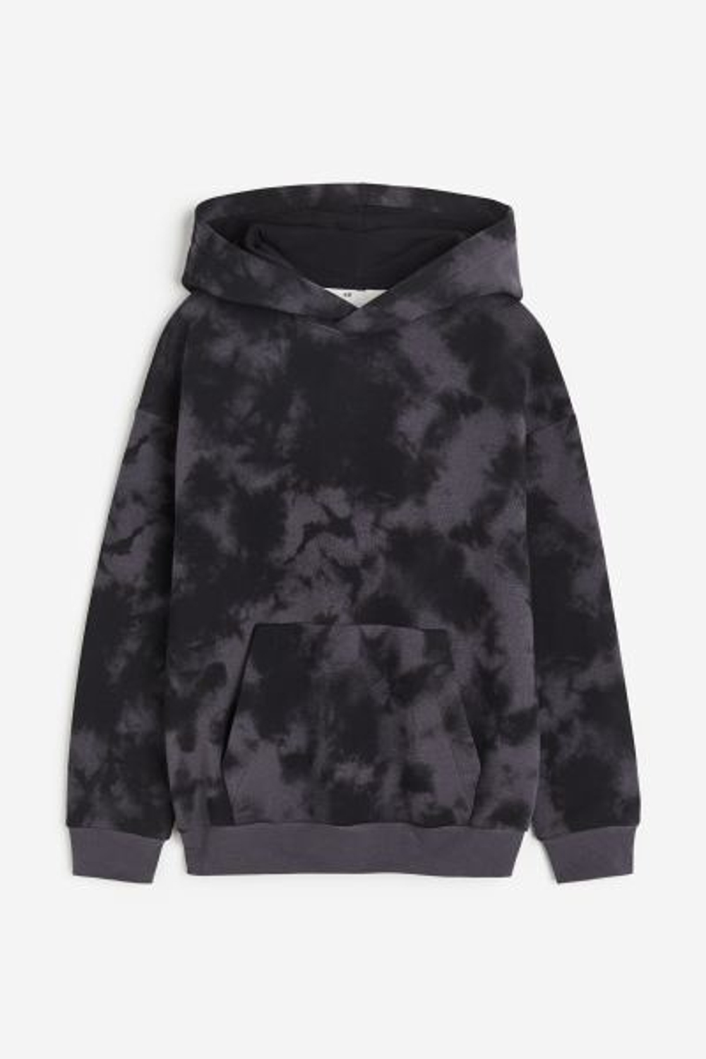 H&M Толстовка с принтом и капюшоном, угольный