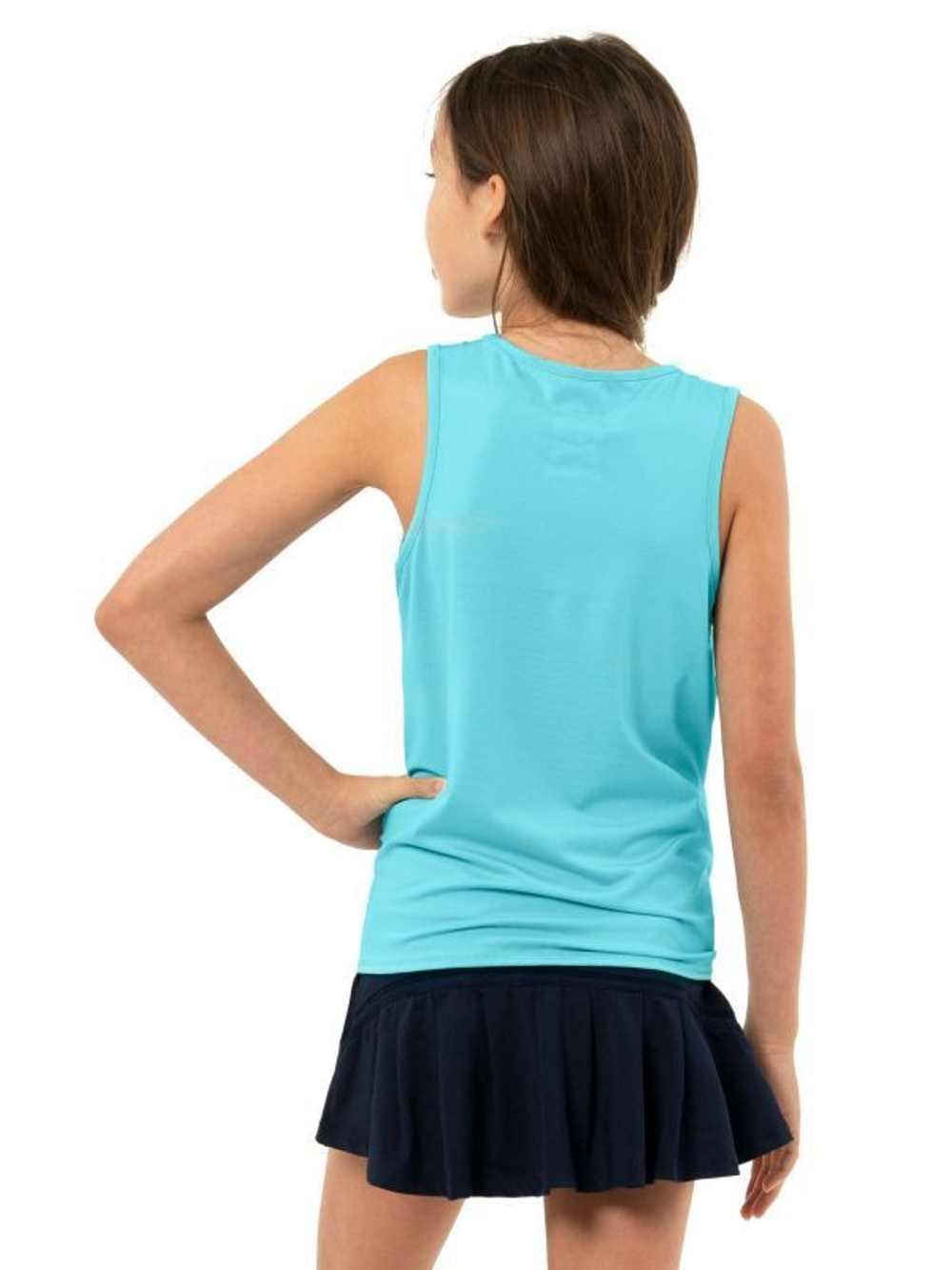 Футболка для девочки теннисная Lucky in Love Girls Peace Out Tie Knot Tank - opal