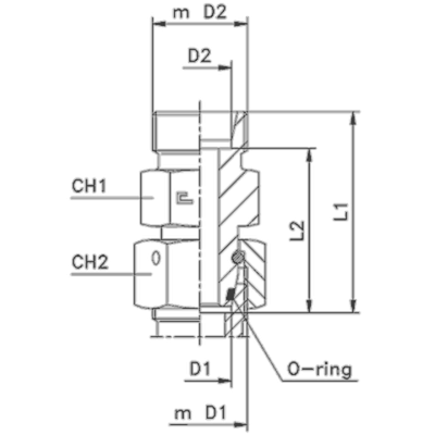 Соединение PNF DS25 36х2 (корпус) не редукционное