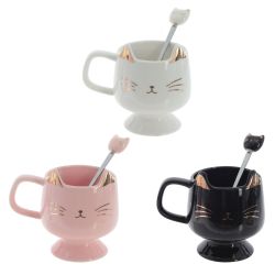 GAEM Кружка с ложкой, 280 мл, L12 W9 H11 см, 3в.