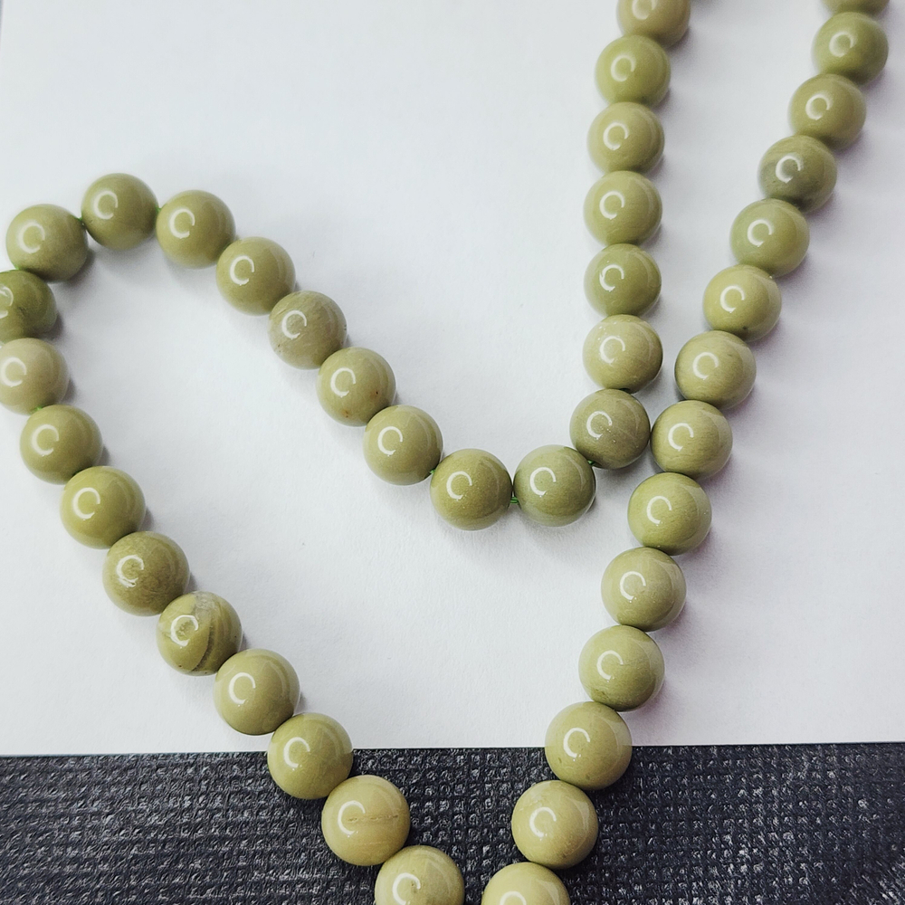 Агат Алашань, цвет авакадо, шар 10 мм, штучно