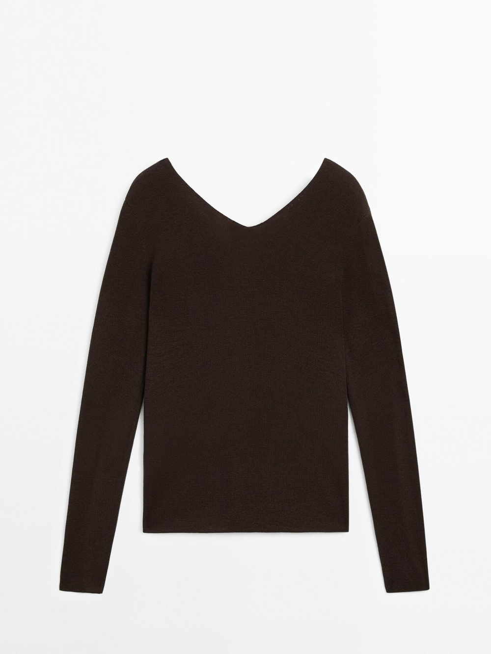 Massimo Dutti Кардиган с V-образным вырезом, бордо