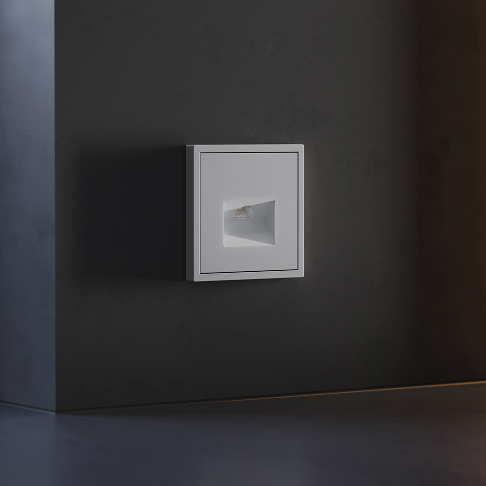 Накладка для розетки компьютерной RJ45 кат.6, S70 (серый)