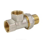 Тройник латунь никель Ду 15 (1/2") ВР/ВР/нак/гайка 9030 ГОСТ 32585-2013 Aquasfera 9030-01