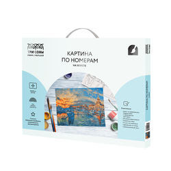Картина по номерам на холсте "Сочи", 40*50см, с акриловыми красками и кистями, ТРИ СОВЫ