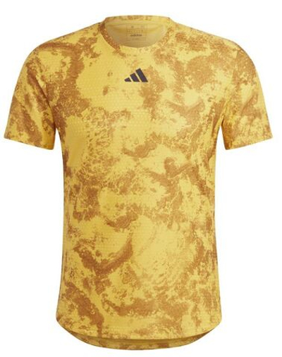 Футболка мужская теннисная Adidas Tennis Paris Heat.Rdy Freelift - bold gold/mesa/bronze strata