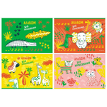 Альбом для рисования А4 16л. на скрепке, ассорти "АфроZoo" (BG)