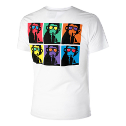 Мужское теннисное поло Quiet Please Overruled Monkey T-Shirt Men - White, Multicoloured