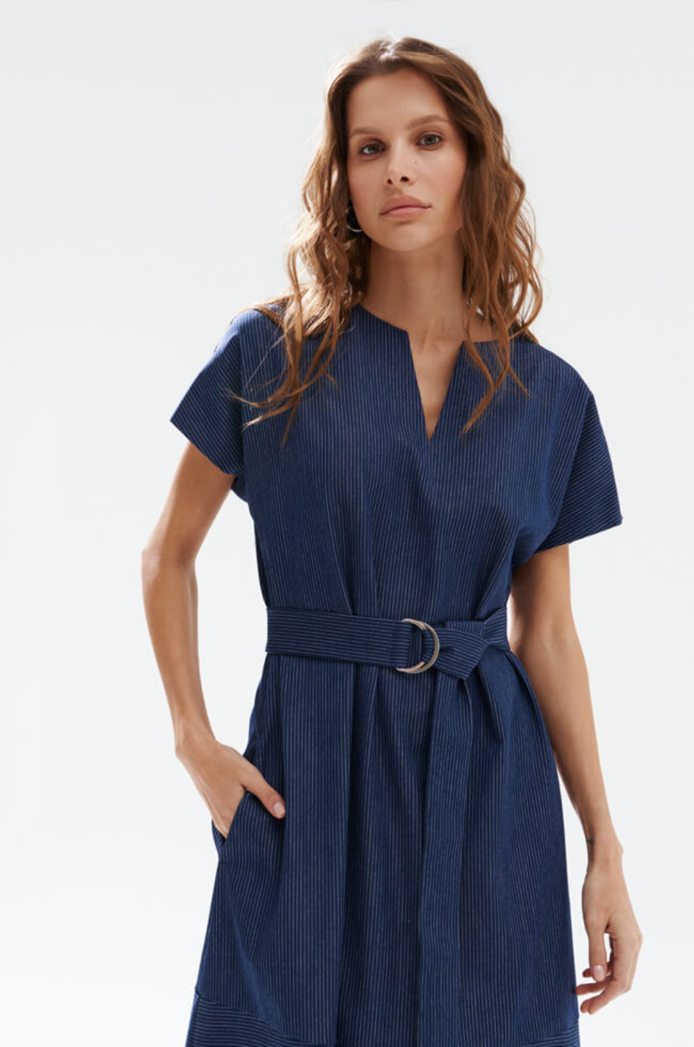 51749 Платье женское (синий в полоску)