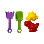 Песочный набор №46 совочек №4, грабли №4, 2 формочки динозавры (АлексТойз)