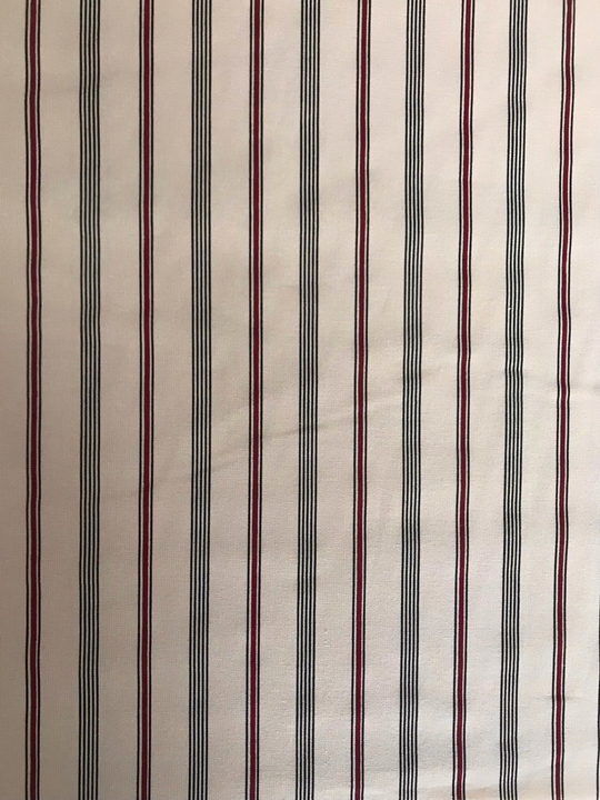 Костюмная лен принт полоска, цветная