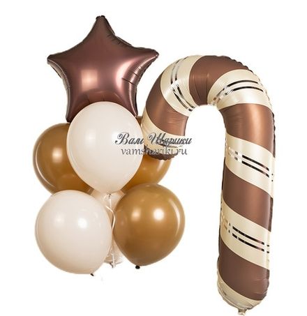 Букет шаров "С коричневым леденцом"
