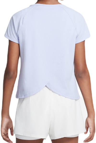 Футболка для девочки теннисная Nike Dri-Fit Victory - oxygen purple/oxygen purple/white