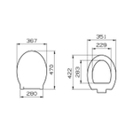 Сиденье для унитаза VitrA Sunrise из дюропласта с микролифтом, белое/хром 75-003-009