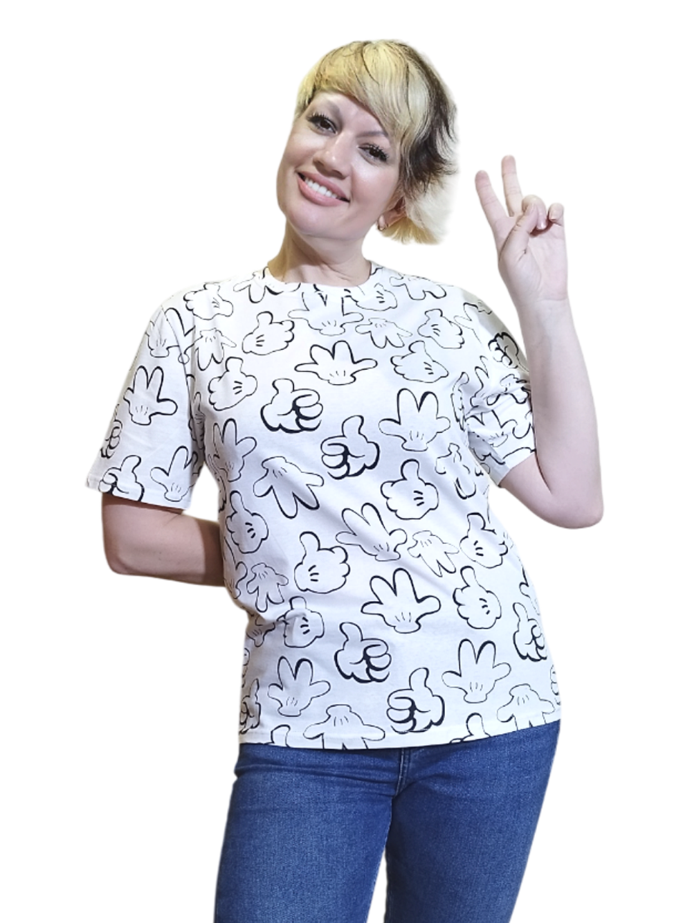 3422 Футболка унисекс ладошки на белом (52)