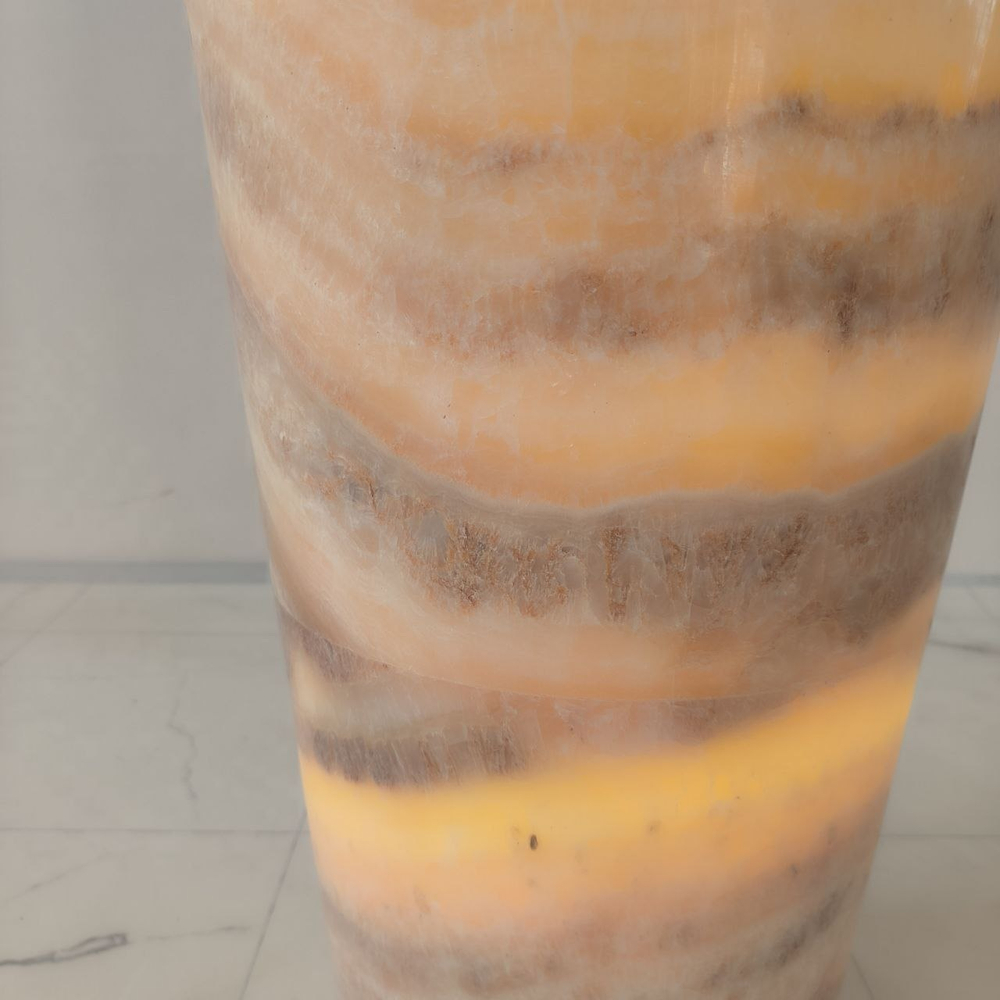 Раковина напольная из оникса Yellow ON-04198 (40*40*90 см)