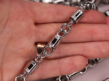 Цепь крупная бочонок 8х9 мм