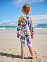 Купальник слитный на молнии для девочки Next AB7-037, Розовый, Зеленый