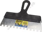 STAYER ProFLat 250 мм, зуб 10х10 мм, пластиковая ручка, зубчатый, нержавеющий, Фасадный шпатель, PROFESSIONAL (1009-25-10)
