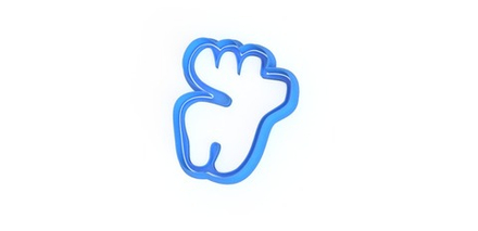 Вырубка для пряника со штампом "Оленёнок №1" 10см