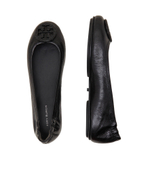 Кожаные балетки minnie travel ballet pave TORY BURCH - черный(155637)