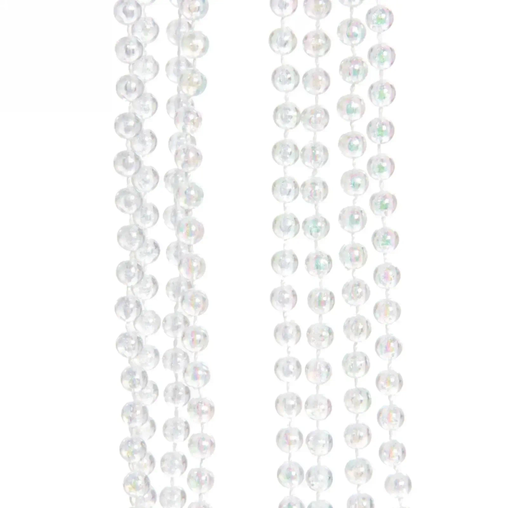 Бусы на ёлку 2,7м «Шарики» d-6мм, Перламутр