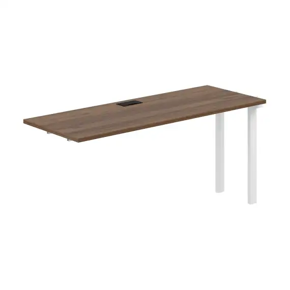 PR.267.DM.O59.WH / Секция раб.станции s-b-s 3200х600х750 / профиль: 59х59 белый; столешница: дуб модена