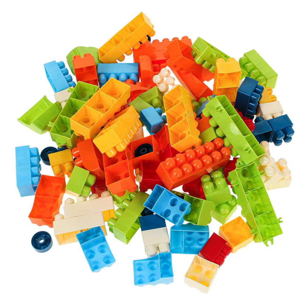 Конструктор блочный 100 элементов, сумка 55A-14