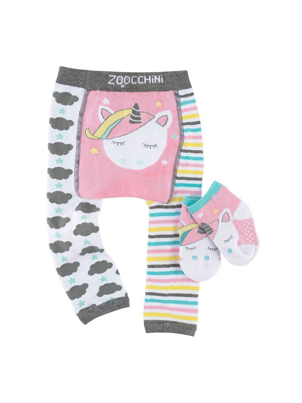 Набор легинсов с носками для детей Zoocchini Аликорн Элли (12-18 м)