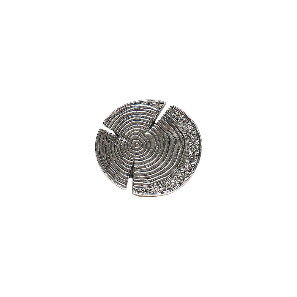 "Спил" кольцо в серебряном покрытии из коллекции "Эдем" от Jenavi