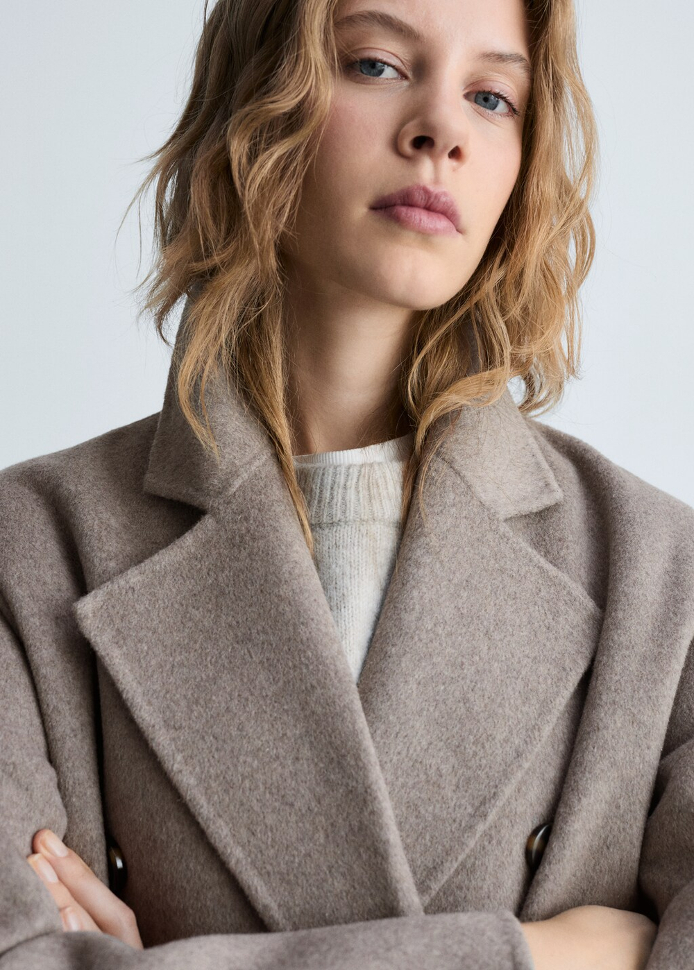 Длинное пальто оверсайз ручной работы