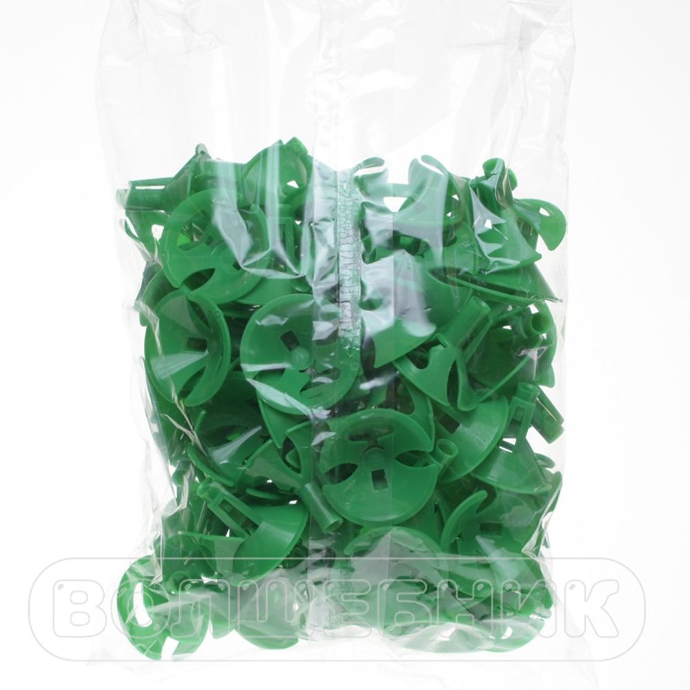 Розетка-зажим для шаров, зелёный, 100 шт. #1302-0187