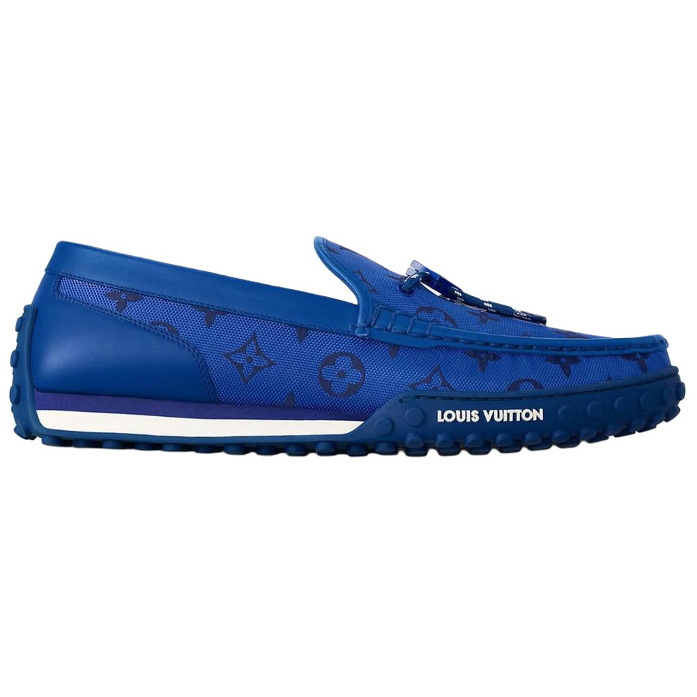 LOUIS VUITTON Racer Gommino Loafers Men"s Blue