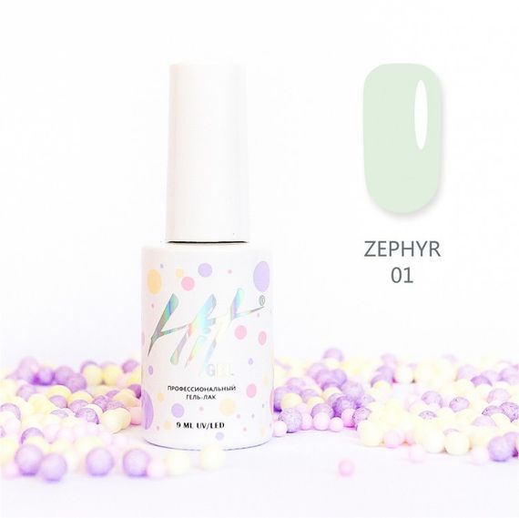 Гель-лак ТМ &quot;HIT gel&quot; №01 Zephyr, 9 мл