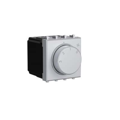 Механизм управления вентиляторами модульный, "Avanti", "Закаленная сталь", 2модуля