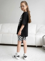 Летний костюм для девочки с велосипедками