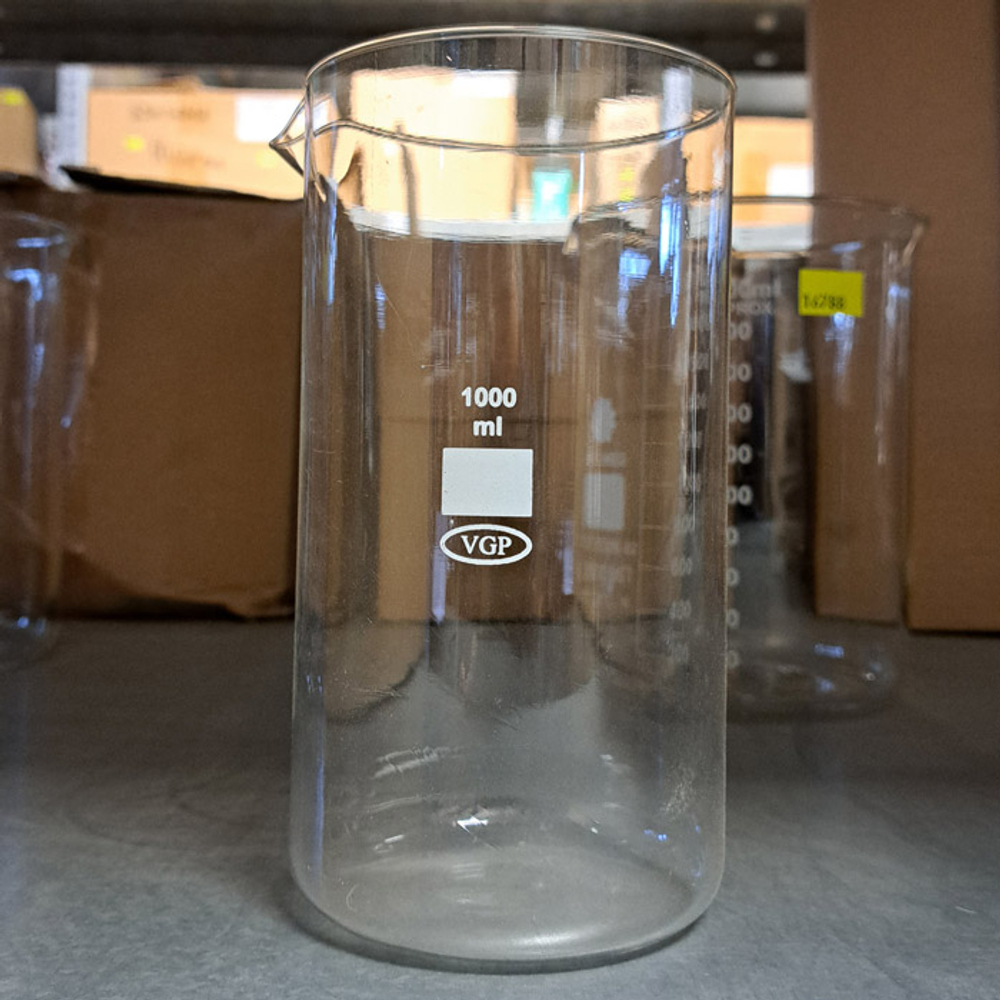 Стакан лаборат. высокий 1000мл б/дел., 1шт.