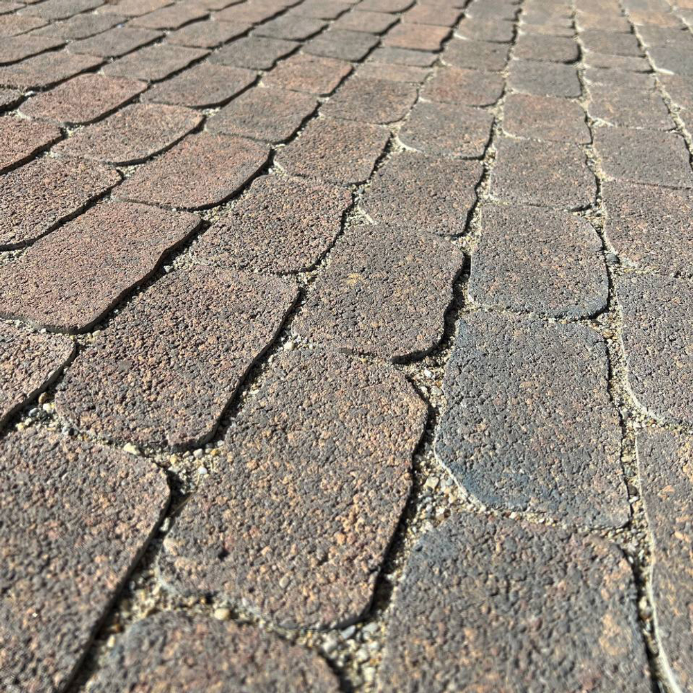 Тротуарная плитка Арена - Листопад гранит Арабская ночь, комплект из 2 видов плит