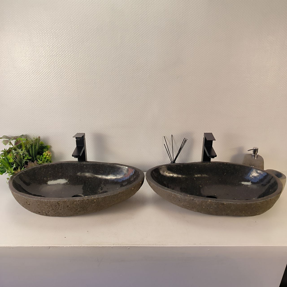 Раковина из речного камня ПАРА! RS-65341 64*38*15 0866