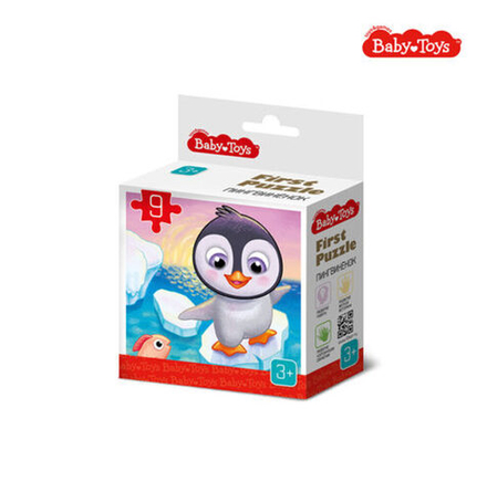 Пазлы 9 элементов 200*200мм. First Puzzle "Пингвиненок" 3+