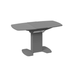 Стол кухонный обеденный раздвижной Белый Глянец/Стекло Белое, Портофино, 110х75х75 см