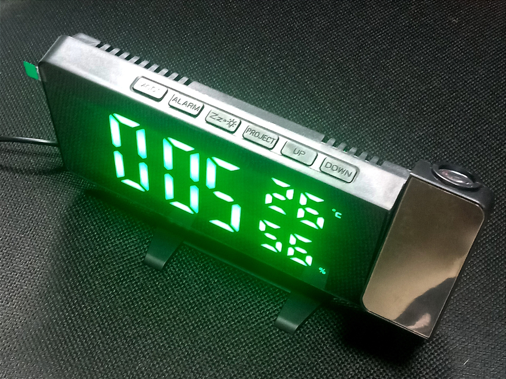 Часы с проекцией Gaosiio DS-3718LW зеленое свечение