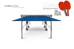 Стол теннисный Olympic с сеткой и набором Синий