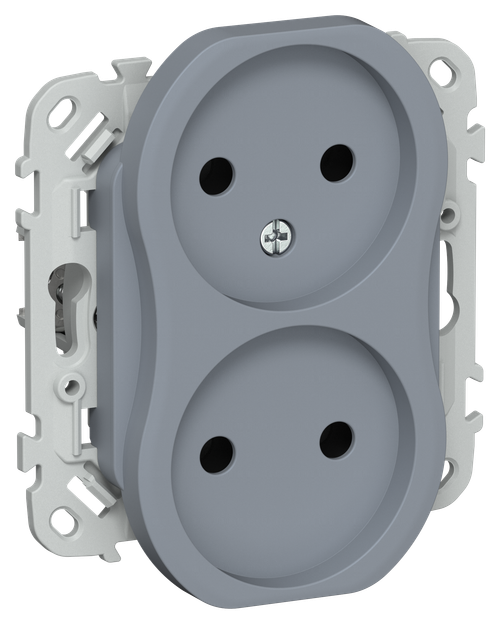 FLITE Розетка 2-местная без заземления без защитных шторок 10А РС02-0-ФлМ маренго IEK