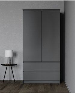 Шкаф Мори МШ900.1, (ш904*г504*в1800мм) графит